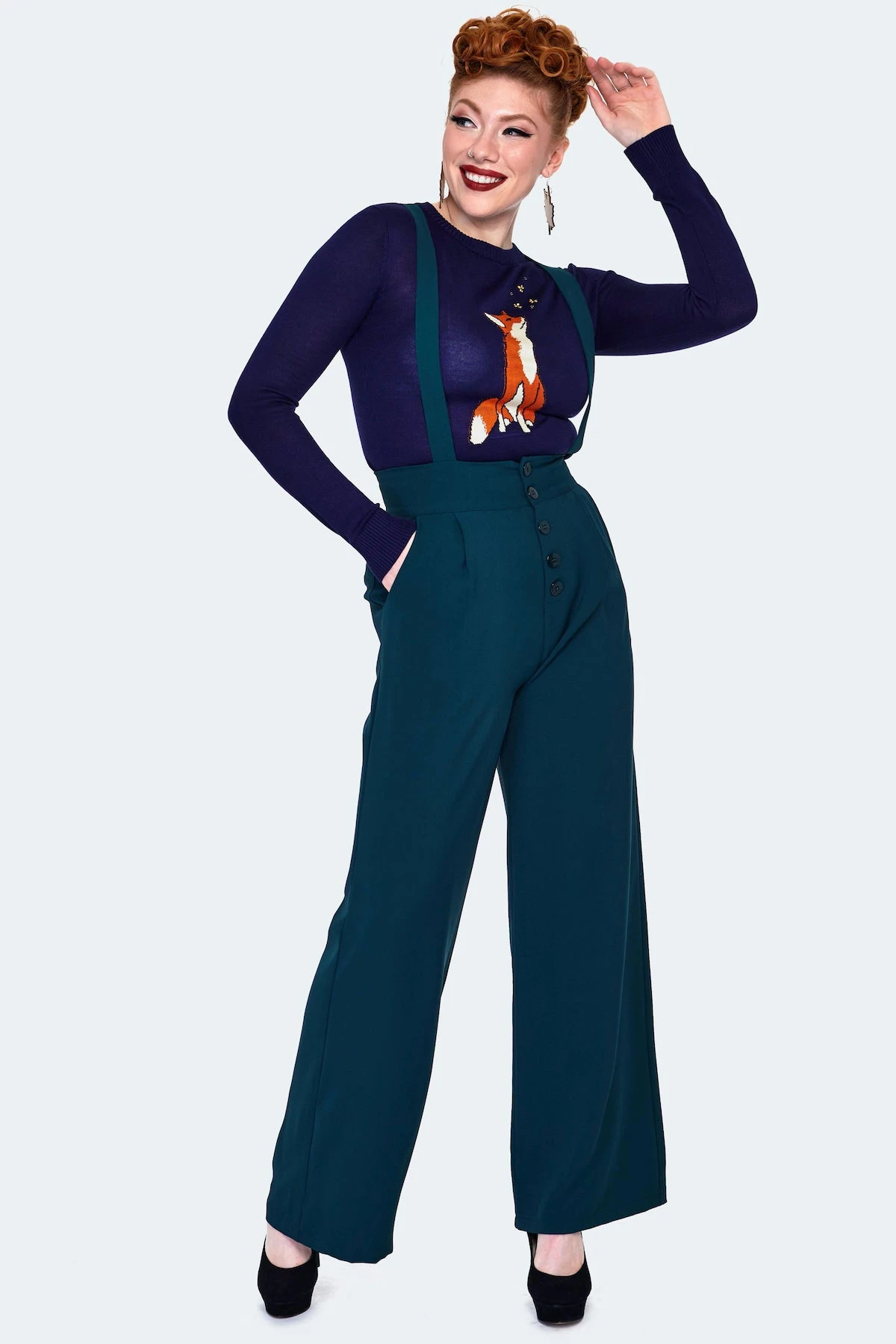 Green High Waisted Suspender Pants by Voodoo Vixen Green High Waisted Suspender Pants By Voodoo Vixen -MODERN MILLIE Shop unnamed 10 cedaebaa 58f1 4e53 a8ac 72525275a0e2