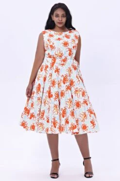 Orange Octopus Ruby Dress By Miss Lulo -MODERN MILLIE Shop unnamed 9 6ce56d1d 37a2 4892 839a 49f8a6f2d8a9