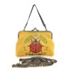 Yellow Vintage Ladybug Kisslock Bag