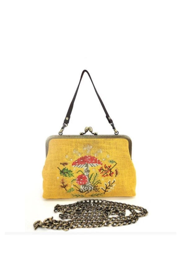 Moon Phases Mushroom in Yellow Kisslock Bag Moon Phases Mushroom In Yellow Kisslock Bag -MODERN MILLIE Shop yellowmushmoonphase1 37d1aaaf e3f1 4aec b112 99841e9b0523